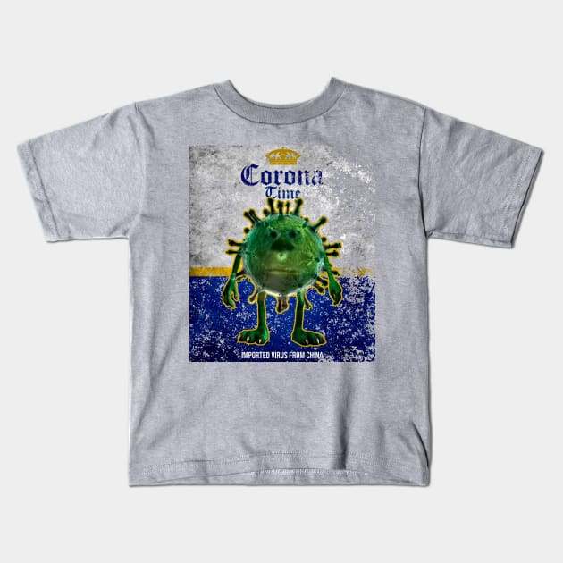 Corona Time Kids T-Shirt by nuccsmegma